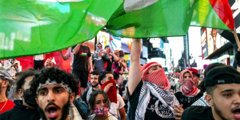 Times Square-Demonstration