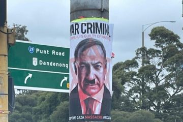 Netanyahu poster in Melbourne Australia