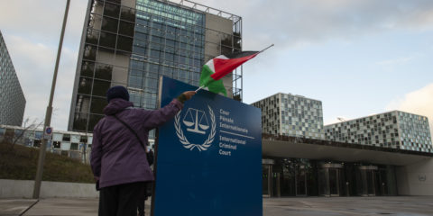 Palestinian demonstration ICC