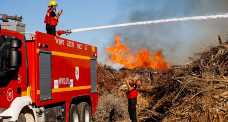Firefighters battle blazes as Gaza terror balloons spark nine fires in southern Israel
