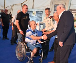 Minister of Defense Benny Gantz and IDF Chief of Staff Aviv Kochavi meet with the SLA veterans, July 4, 2021..