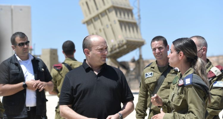 Bennett visits Gaza border, vows to respond to rocket attack ‘on our terms’
