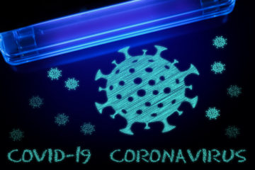 Coronavirus,And,Covid-19,Molecules,Under,Uv,Light.,The,Concept,Of