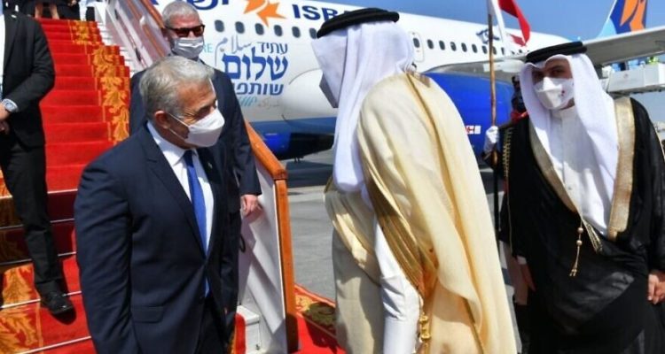 Lapid arrives in Bahrain in first official visit to Gulf State by Israeli minister