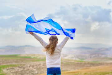 Girl with Israeli Flag