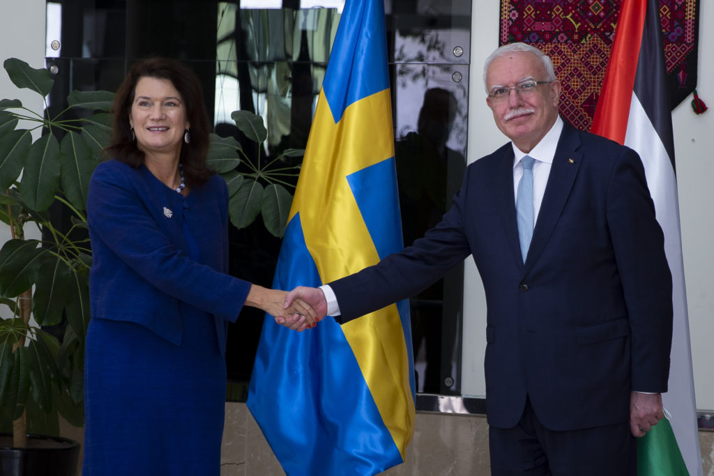 Ann Linde, Riad al-Malki