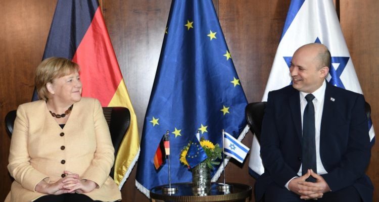 Merkel meets Bennett, says Israel’s security will be central for every German government