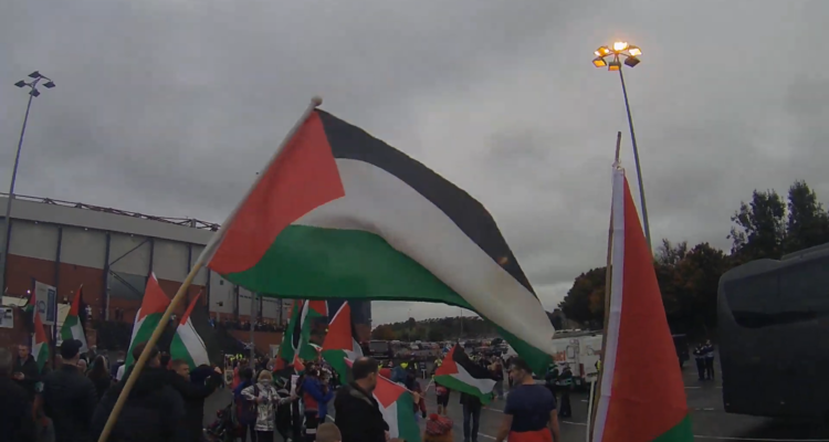 Anti-Israel protest, hostile crowd disrupt Israeli-Scottish soccer match