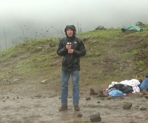 Reporter on the Golan Heights