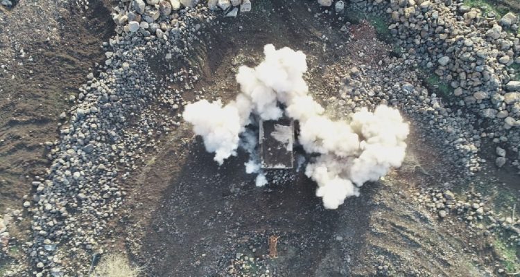 Defense Ministry detonates hundreds of kilograms of Syrian munitions in northern Israel