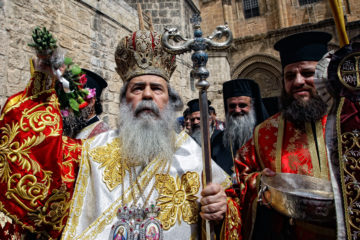 Eastern,Orthodox,Patriarch,Of,Jerusalem,Theophilos,Iii,During,The,Liturgy