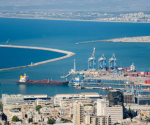 panorama of Haifa Bay and Port