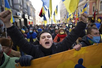 demonstration ukraine russia border