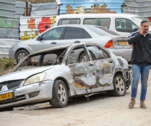 Torched car Sheikh Jarrah