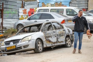 Torched car Sheikh Jarrah