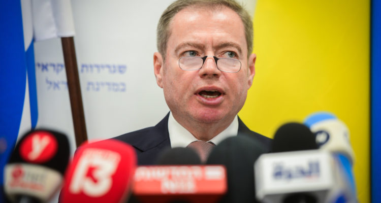 Ukrainian envoy petitions Israeli High Court against Minister Shaked’s refugee quota