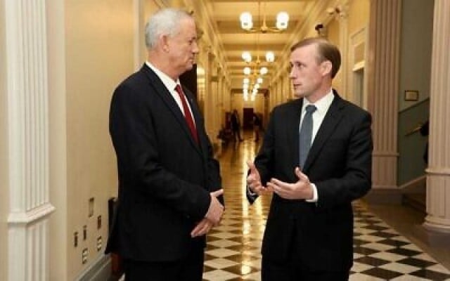 Gantz visits White House, thanks US for ‘commitment to security cooperation’