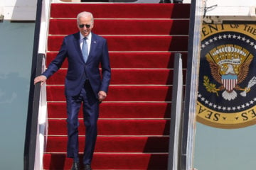 Joe Biden arrives in Israel