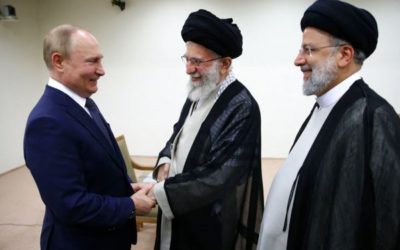 Vladimir Putin, Ali Khameini, Ebrahim Raisi