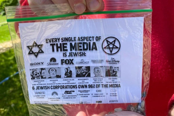 Wisconsin man distributing antisemitic flyers charged with littering, not hate crime