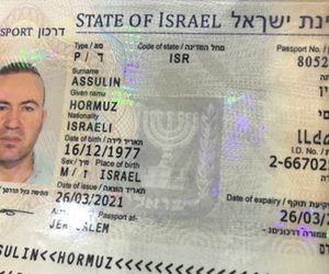 faked Israeli passport