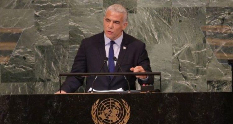 ‘Shameful surrender’: Lapid blasted by Israeli right for touting Palestinian ‘terror’ state