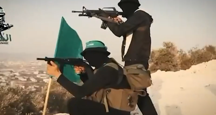Armed Hamas terrorists conduct military drill in Samaria