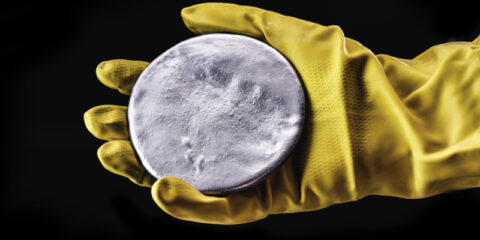 A,Highly,Enriched,Uranium,Billet.,Highly,Radioactive,Material,Used,In