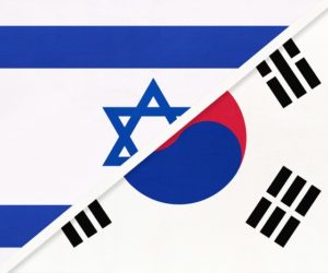 South Korean and Israeli flags