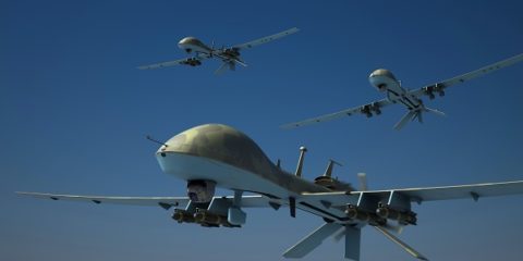 Military drone aircraft