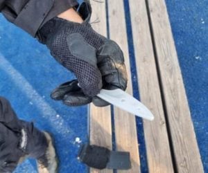 Knife used by Palestinian in stabbing on October 22, 2022 (Israel Police)