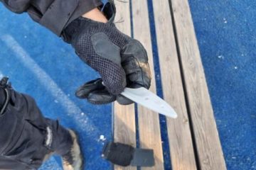 Knife used by Palestinian in stabbing on October 22, 2022 (Israel Police)