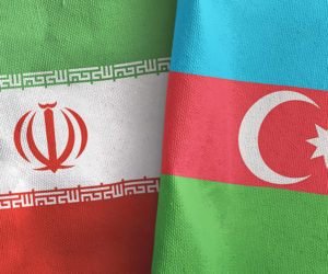Azerbaijan Iran flags