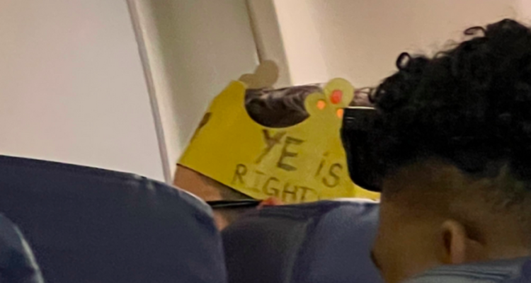 ‘YE IS RIGHT’: Airline passenger wears crown with hateful antisemitic message