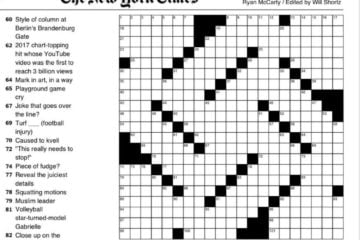 New York Times' crossword resembles a swastika, Sunday 18 December, 2022