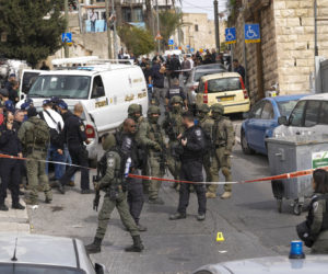 A Palestinian 13-year-old terrorist opened fire in Jerusalem on Saturday, wounding at least two people the morning after another attacker killed seven outside a synagogue. (AP Photo/Mahmoud Illean)