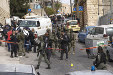 A Palestinian 13-year-old terrorist opened fire in Jerusalem on Saturday, wounding at least two people the morning after another attacker killed seven outside a synagogue. (AP Photo/Mahmoud Illean)