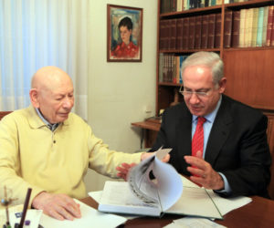 Bibi Netanyahu together with his father Ben Tzion