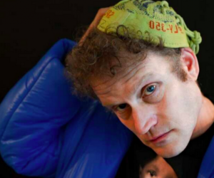 John Safran, a Jewish-Australian filmmaker and writer, came up with the idea to turn Ye shirts and Yeezy shoes into yarmulkes. Source: Courtesy Antoinette Barbouttis.