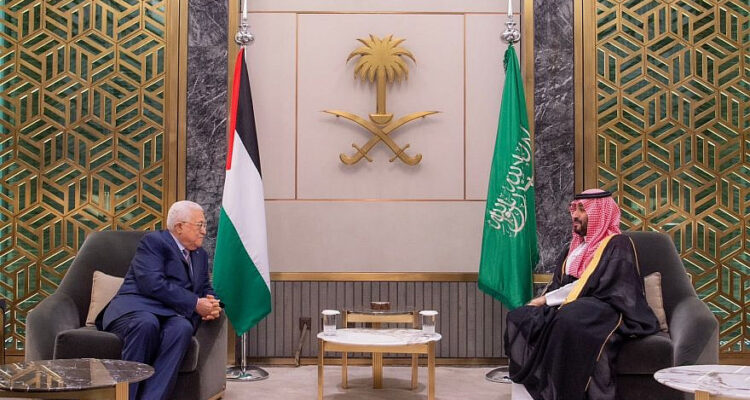 PA chief Abbas, senior Hamas officials visit Saudi Arabia, meet with crown prince