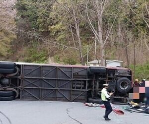 bus overturned in South Korea