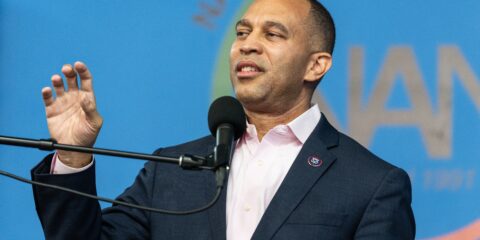 Congressman,Hakeem,Jeffries,Speaks,While,Reverend,Al,Sharpton,,Nan,And