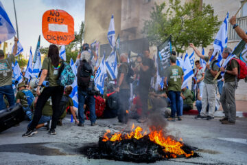 Levin protest