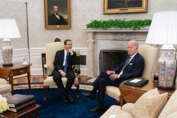 Israeli President Isaac Herzog with U.S. President Joe Biden