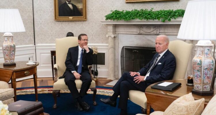 In White House, Herzog says US interest in judicial protests stem from ‘deep worry’ for Israel’s future