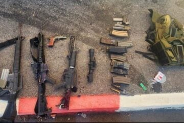 weapons confiscated after shooting attack