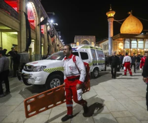 A gunman opens fire at a prominent shrine in southern Iran