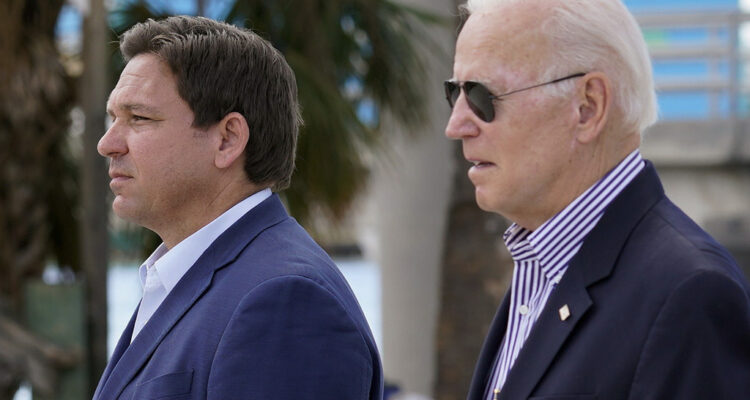 Biden surveys hurricane’s toll from the sky and ground in Florida. DeSantis won’t see him