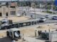 UN trucks waiting to bring aid into Gaza