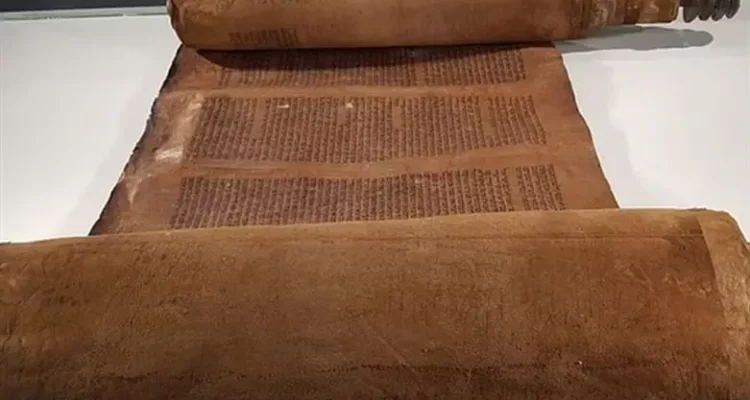 Ancient Torah manuscript displayed at book fair in Saudi Arabia